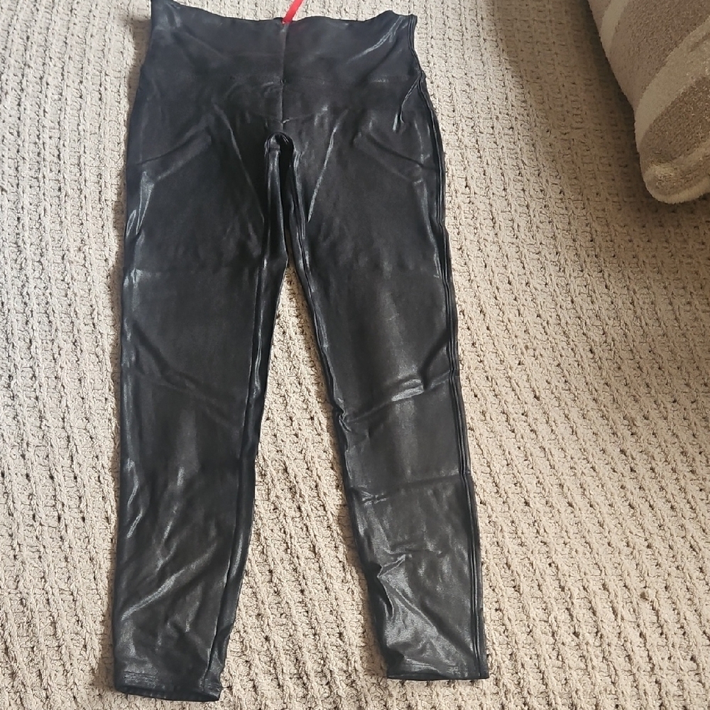 SPANX Shiny Black Jeggings